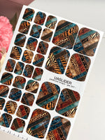 Animal Print Pedicure Wraps — Safari Patchwork | pw-341 - UASLIDER