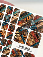 Animal Print Pedicure Wraps — Safari Patchwork | pw-341 - UASLIDER