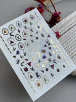 Beetle & Bug Nail Decals — Gold Foil Cameo Frames | CF - 788 - UASLIDER