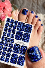 Blue Camouflage Pedicure Wraps — Pixel Camo Pattern | pw-323 - UASLIDER
