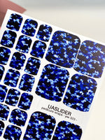 Blue Camouflage Pedicure Wraps — Pixel Camo Pattern | pw-323 - UASLIDER