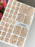 Blush Floral Pedicure Nail Wraps — Gold Foil | pwg-049 - UASLIDER
