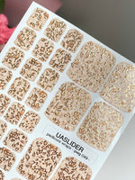 Blush Floral Pedicure Nail Wraps — Gold Foil | pwg-049 - UASLIDER