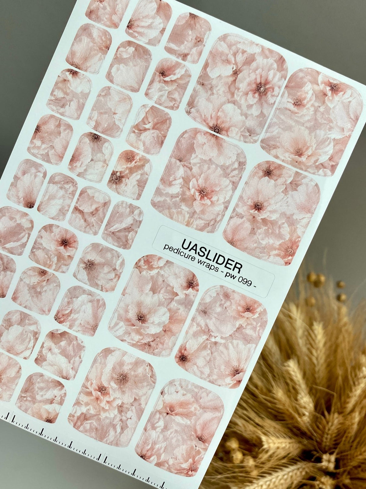 Blush Floral Pedicure Wraps — Soft Watercolor Flowers | pw-099 - UASLIDER