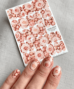Blush Rose Manicure Wraps — Pearls & Floral Design | mw-095 - UASLIDER