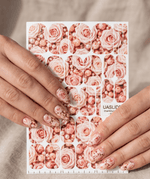 Blush Rose Manicure Wraps — Pearls & Floral Design | mw-095 - UASLIDER