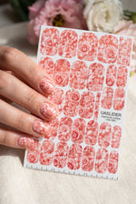 Blush Rose Manicure Wraps — Pink Floral Bouquet | mw-093 - UASLIDER