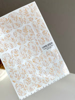 Botanical Manicure Wraps — Golden Beige Leaf Sprigs | mw-061 - UASLIDER