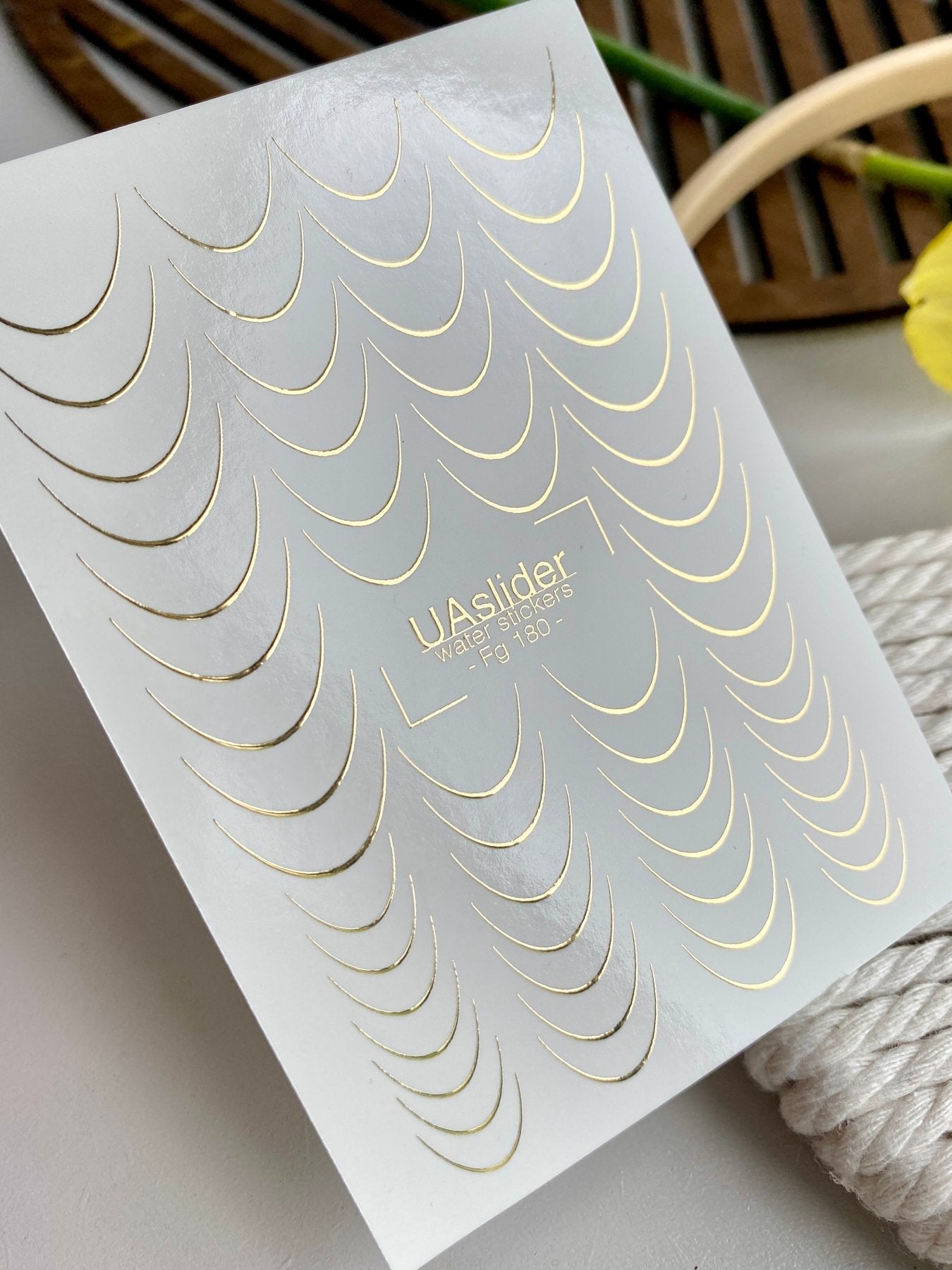 Branch Heart Nail Decals — Gold Foil Twigs & Stars | Fg - 178 - UASLIDER