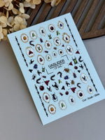 Bug Nail Decals — Insects, Scorpions & Gold Foil Frames | CF-845 - UASLIDER