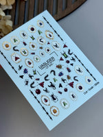 Bug Nail Decals — Insects, Scorpions & Gold Foil Frames | CF-845 - UASLIDER