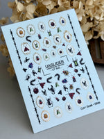 Bug Nail Decals — Insects, Scorpions & Gold Foil Frames | CF-845 - UASLIDER