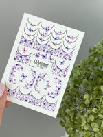 Butterfly Nail Decals — Purple Gold Foil Swarm French Tips | CF-562 - UASLIDER