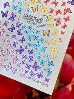 Butterfly Nail Decals — Rainbow Ombre Swarm, All Sizes | MC-069 - UASLIDER