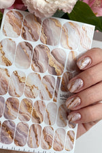 Champagne Beige Manicure Wraps — Mauve Marble | mw-032 - UASLIDER