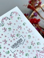 Cherry Blossom Nail Decals — Pink Floral & French Tips | NCg-172 - UASLIDER