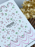 Cherry Blossom Nail Decals — Pink Floral & French Tips | NCg-172 - UASLIDER