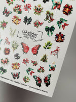 Christmas Nail Decals — Holiday Butterflies, Bells & Festive Icons | NCg-139 - UASLIDER