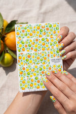 Citrus Manicure Wraps — Lemon, Lime & Orange Print | mw-015 - UASLIDER