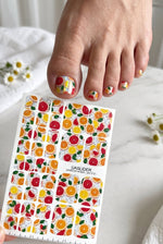 Citrus Pedicure Nail Wraps — Orange, Grapefruit & Lemon on Ice | PW-012 - UASLIDER