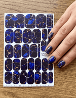 Cobalt Stone Manicure Nail Wraps — Beige Crackle Veins | mw-367 - UASLIDER