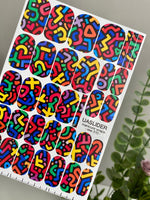 Colorful Abstract Line Manicure Wraps — Black | mw-310 - UASLIDER