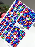 Colorful Bokeh Pedicure Wraps — Rainbow Lights | pw-306 - UASLIDER