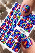Colorful Bokeh Pedicure Wraps — Rainbow Lights | pw-306 - UASLIDER