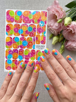 Colorful Citrus Manicure Wraps — Orange Lime & Pink | mw-086 - UASLIDER