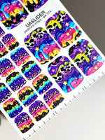 Colorful Drip Pedicure Wraps — Stars & Cow Print | pw-374 - UASLIDER