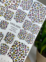 Colorful Leopard Pedicure Nail Wraps — Pastel Rainbow Animal Print | MWC-054 - UASLIDER