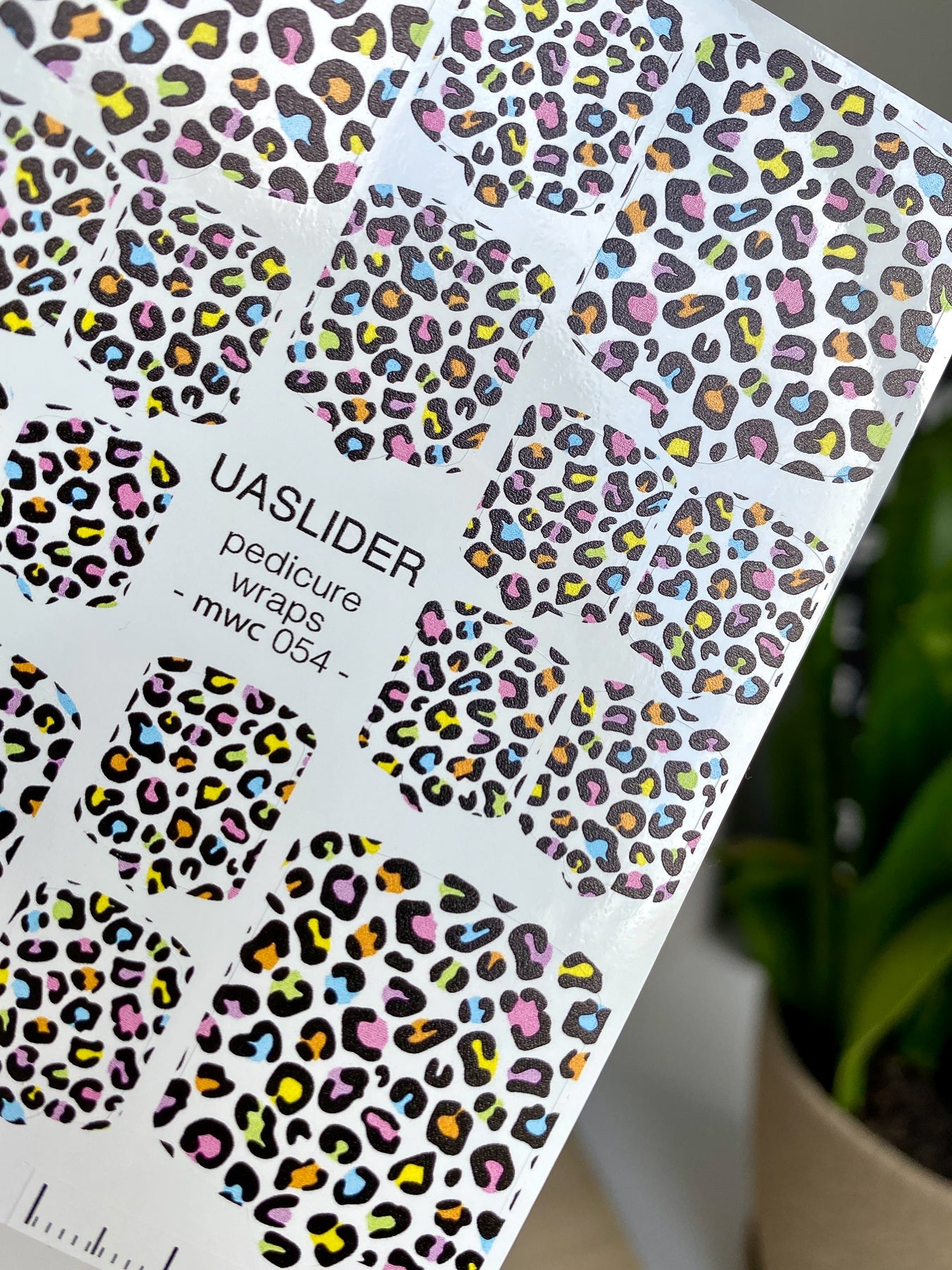 Colorful Leopard Pedicure Nail Wraps — Pastel Rainbow Animal Print | MWC-054 - UASLIDER