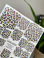 Colorful Leopard Pedicure Nail Wraps — Pastel Rainbow Animal Print | MWC-054 - UASLIDER