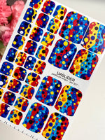 Colorful Polka Dot Pedicure Wraps — Wavy Abstract Print | pw-307 - UASLIDER