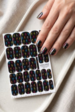 Colorful Skeleton Manicure Wraps — Black Halloween | mw-117 - UASLIDER