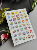 Comic Nail Decals — Pop Art BAM, POW, BOOM Speech Bubbles | MC-056 - UASLIDER