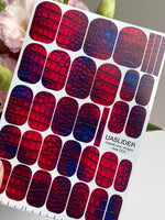 Crocodile Manicure Nail Wraps — Berry Purple Reptile | mw-002 - UASLIDER