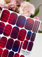 Crocodile Manicure Nail Wraps — Berry Purple Reptile | mw-002 - UASLIDER