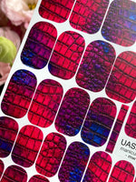 Crocodile Manicure Nail Wraps — Berry Purple Reptile | mw-002 - UASLIDER