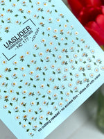 Daisy Nail Decals — Scattered White Chamomile Flowers | NC-177 - UASLIDER