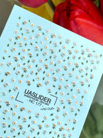 Daisy Nail Decals — Scattered White Chamomile Flowers | NC-177 - UASLIDER