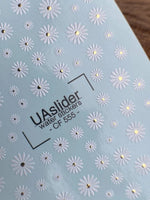Daisy Nail Decals — White Micro Daisies with Gold Centers | CF - 555 - UASLIDER