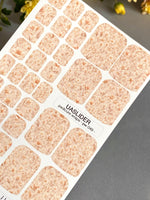 Ditsy Wildflower Pedicure Nail Wraps — Terracotta & Beige Floral | PW-049 - UASLIDER