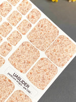 Ditsy Wildflower Pedicure Nail Wraps — Terracotta & Beige Floral | PW-049 - UASLIDER