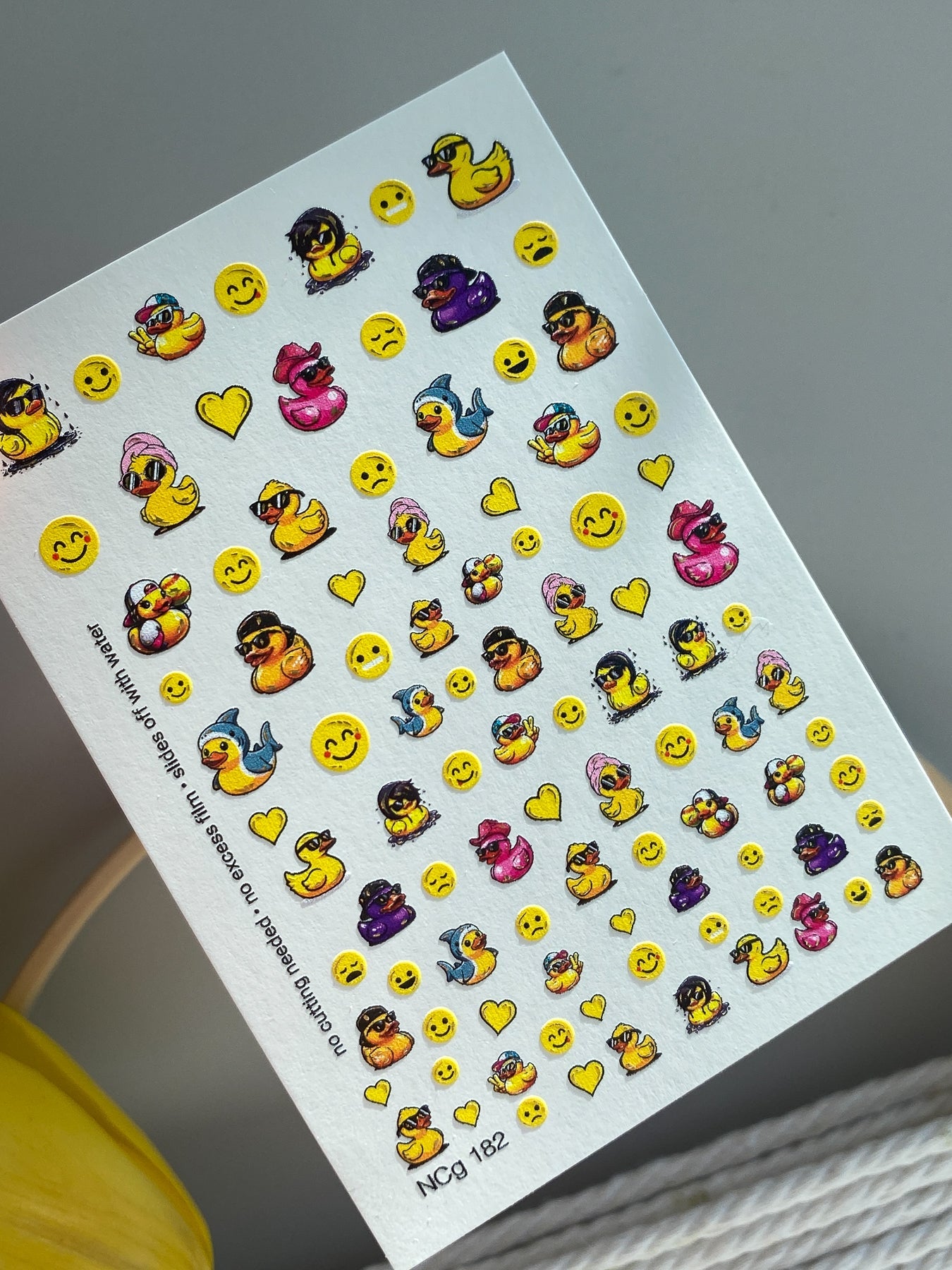 Duck Nail Decals — Cool Rubber Ducks with Sunglasses & Outfits | NCg-182 - UASLIDER