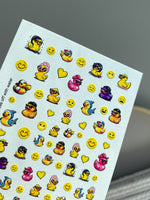 Duck Nail Decals — Cool Rubber Ducks with Sunglasses & Outfits | NCg-182 - UASLIDER
