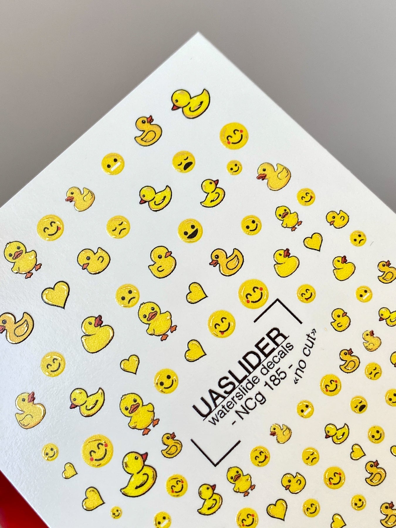 Duck Nail Decals — Rubber Ducks, Smiley Faces & Hearts | NCg-185 - UASLIDER