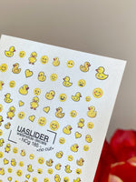 Duck Nail Decals — Rubber Ducks, Smiley Faces & Hearts | NCg-185 - UASLIDER