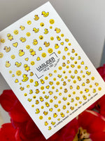 Duck Nail Decals — Rubber Ducks, Smiley Faces & Hearts | NCg-185 - UASLIDER