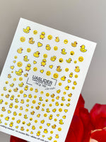 Duck Nail Decals — Rubber Ducks, Smiley Faces & Hearts | NCg-185 - UASLIDER